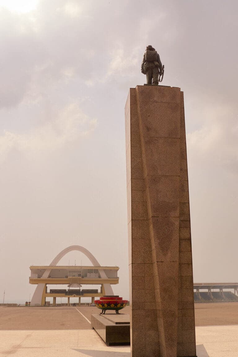 Independence Square with the Bowl of Eternal Flame and the Unknown Soldier Monument Accra Ghana