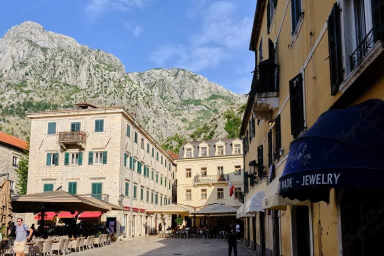 The gorgeous Square of the Arms in the Old Town, Kotor, Montenegro