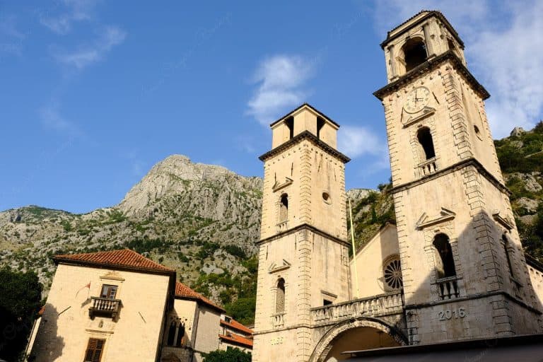 The Roman Catholic St Tryphons Cathedral in the Old Town, Kotor, Montenegro