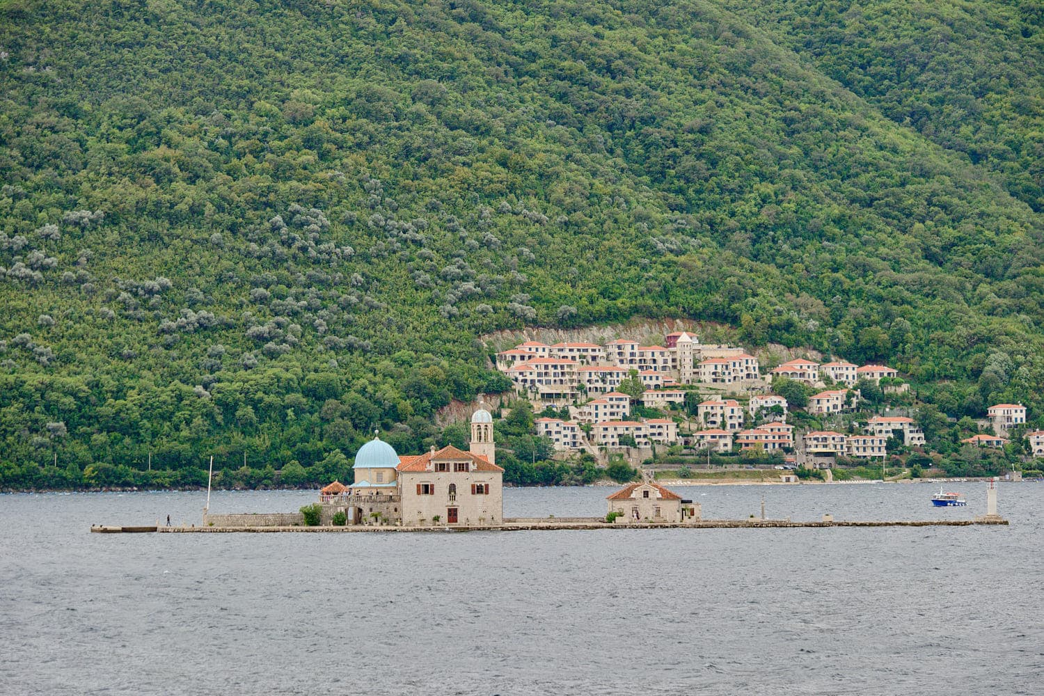 View of Our Lady of the Rocks from Perast, Montenegro View of Our Lady of the Rocks from Perast, Montenegro