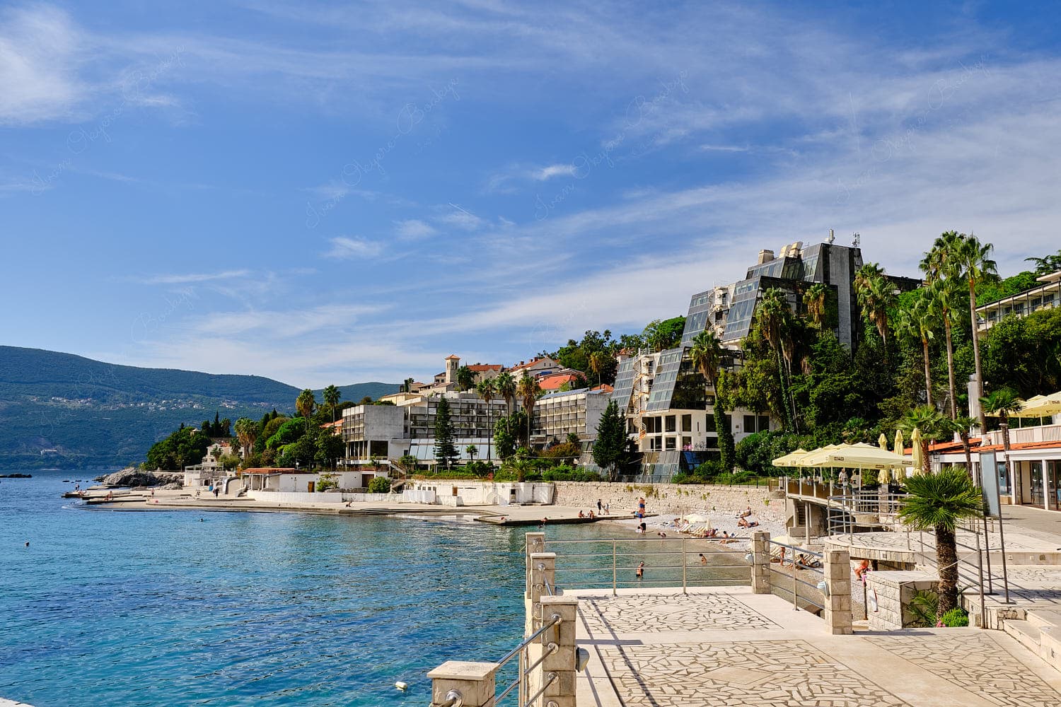 Coastline view of Herceg Novi from Pet Danica Walkway, Montenegro Coastline view of Herceg Novi from Pet Danica Walkway, Montenegro