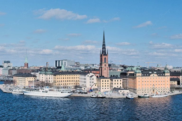 Panorama view from Monteliusvägen Viewing Point, Stockholm, Sweden