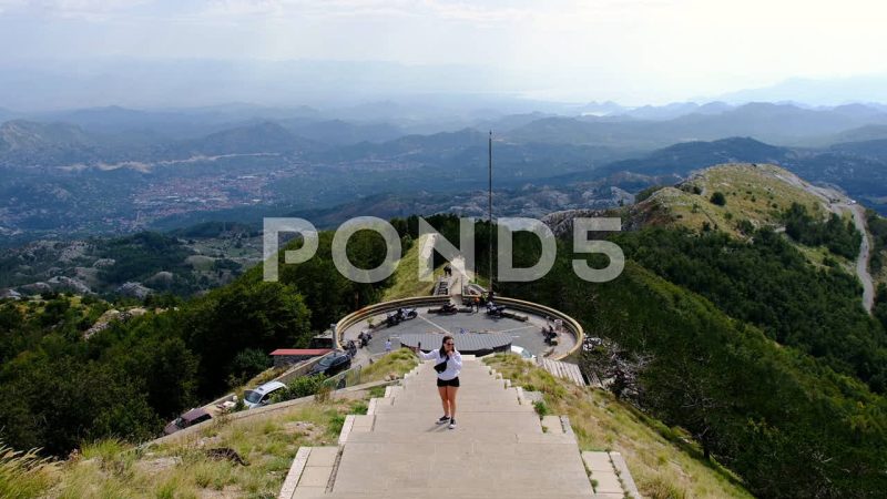 Panoramic View From Mount Lovcen Entrance Stone Stairway, Montenegro Panoramic View From Mount Lovcen Entrance Stone Stairway, Montenegro