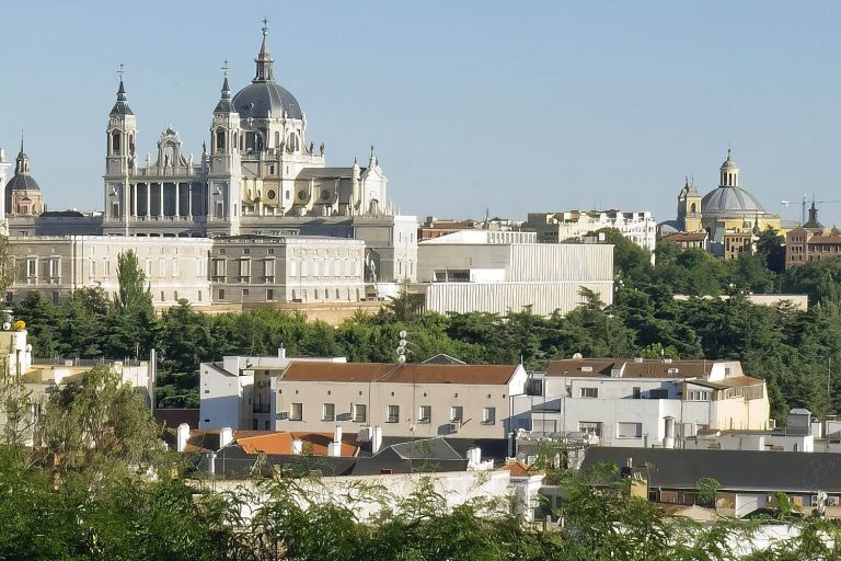 The stunning Almudena Cathedral in Madrid, Spain