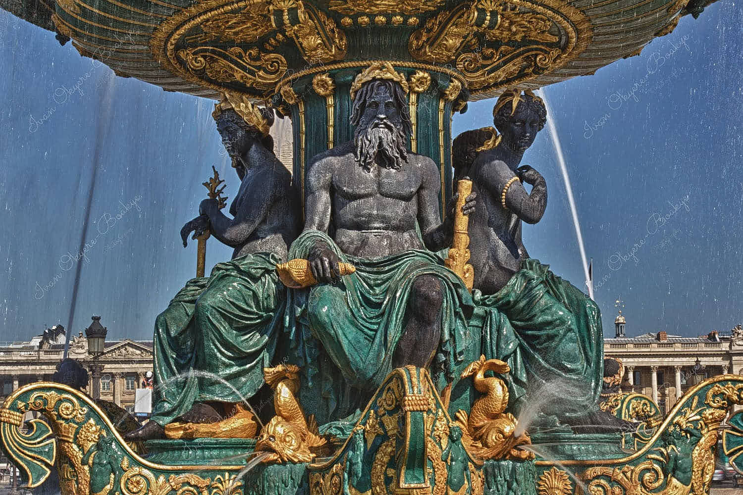Fountain of Maritime Navigation in Place de la Concorde, Paris, France