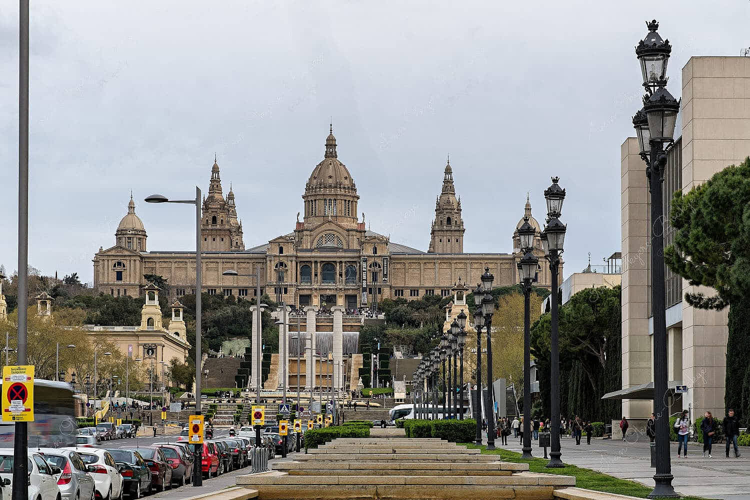 The magnificient Palau Nacional, Barcelona, Spain