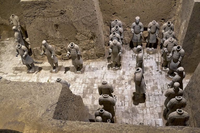 Soldiers in one of the Terracotta Army excavated pits, Xi’an, China