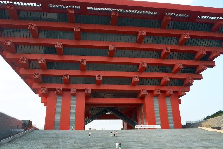 The stunning China Art Museum, Shanghai, China