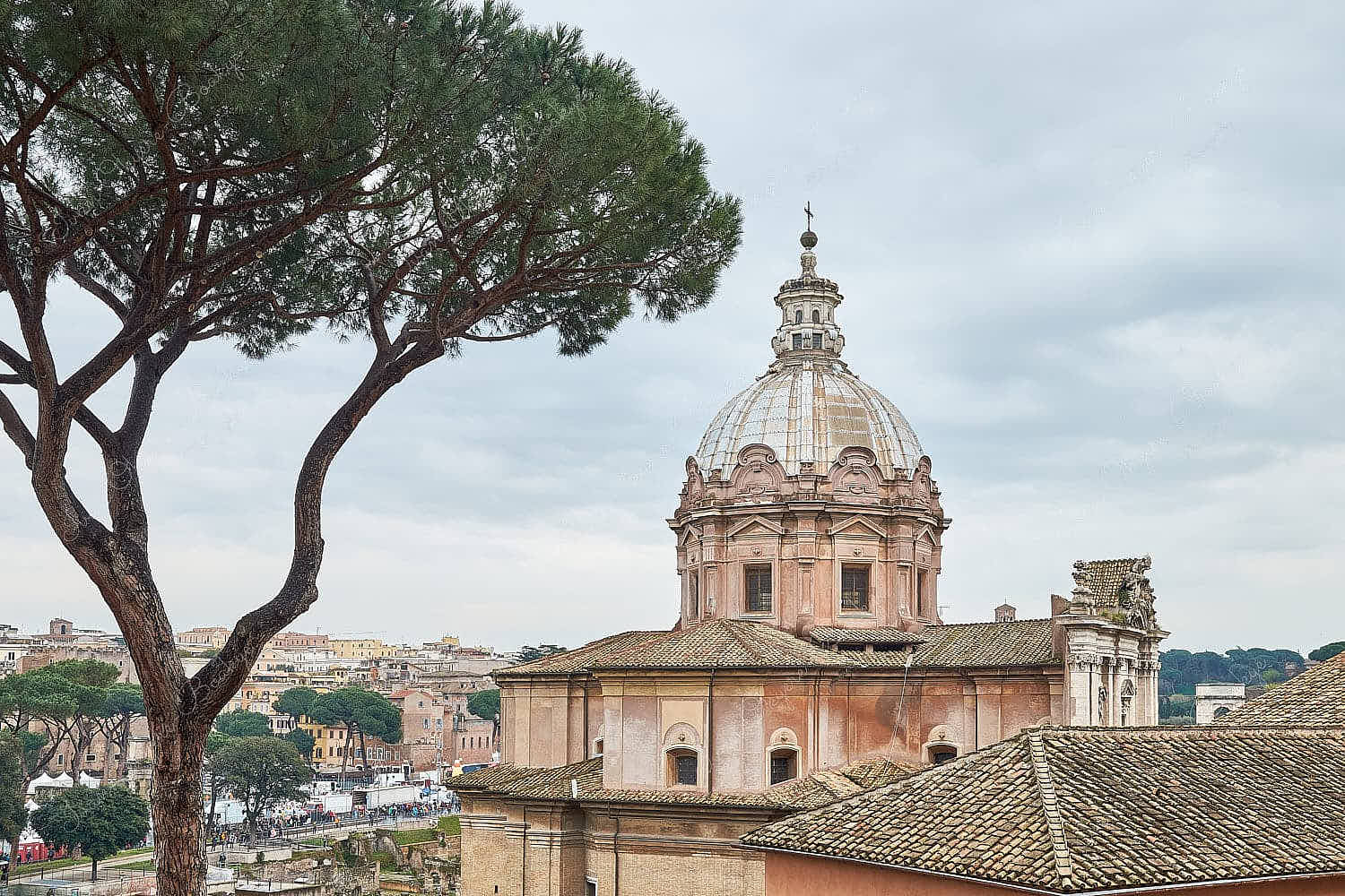 View over Rome from Capitoline Hill, Rome, Italy