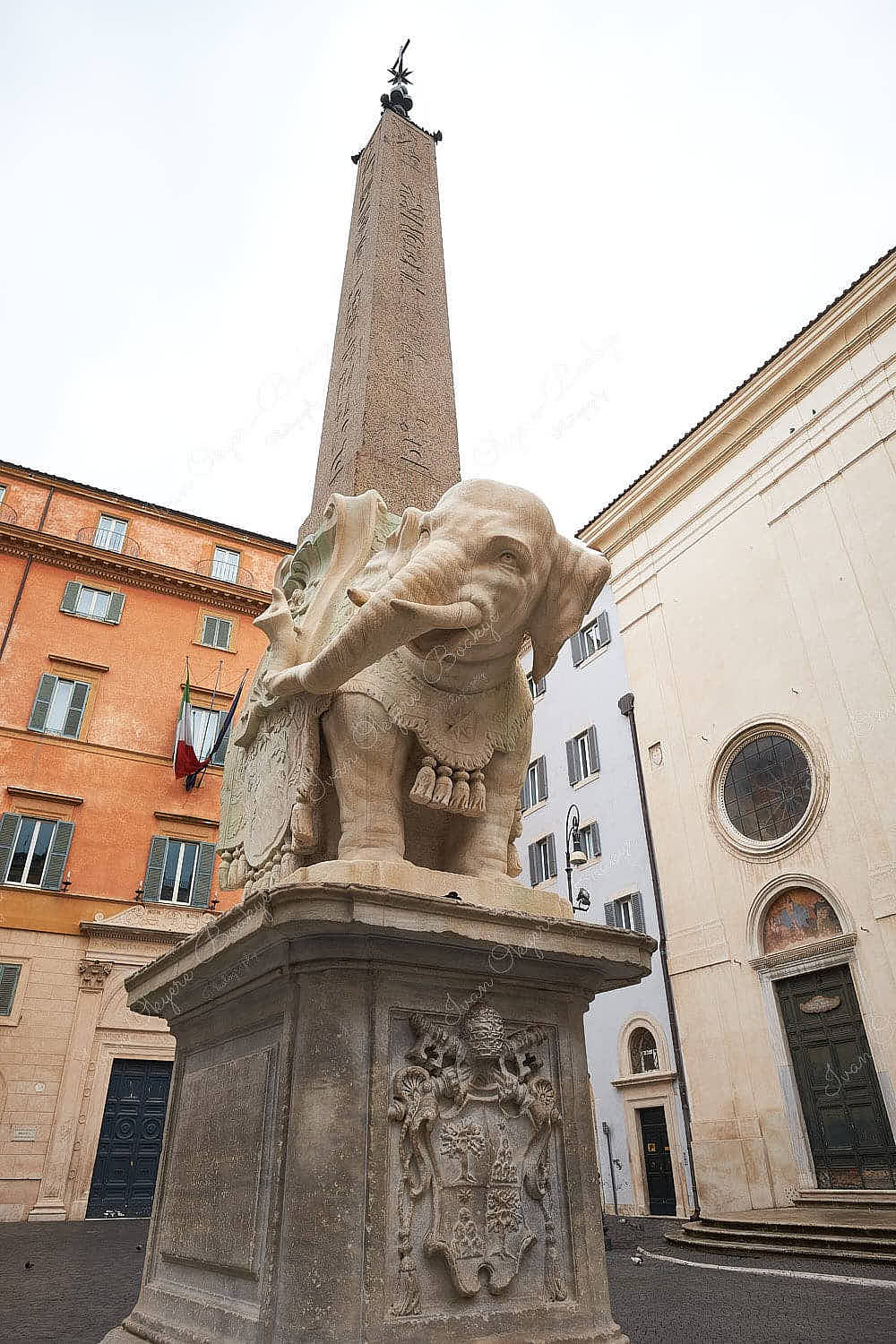 The Elephant and Obelisk statue by the Italian artist Gian Lorenzo Bernini, Rome, Italy