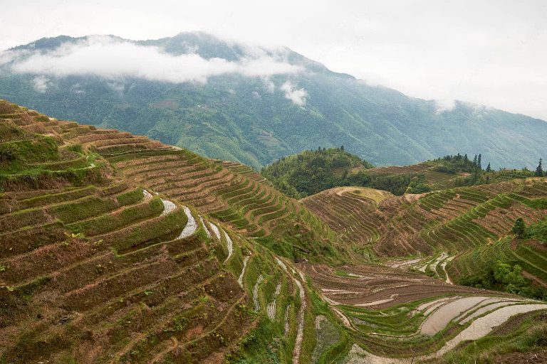 The beautiful landscape of The Longji Rice Terraces, Longji, China
