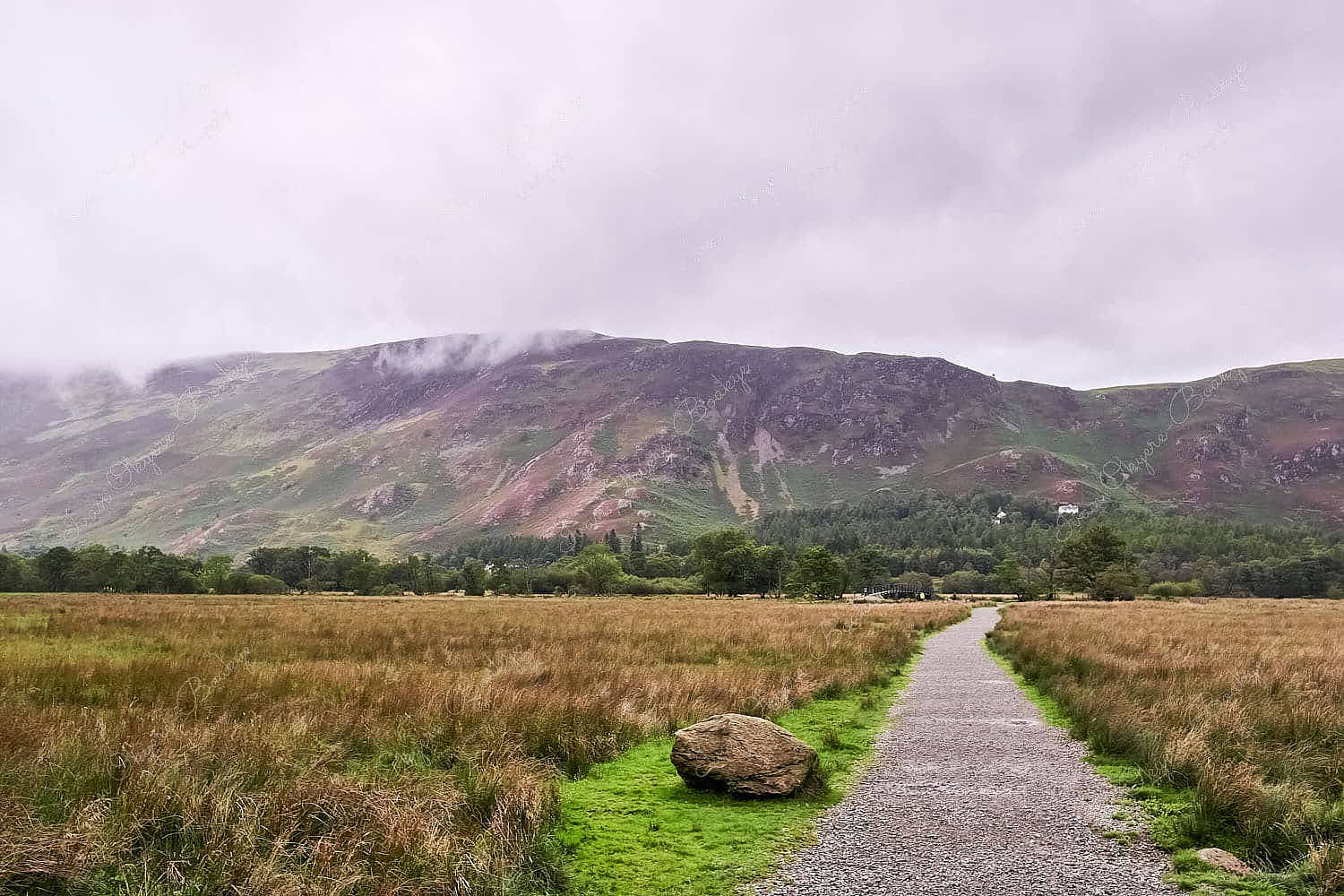 Chinese Bridge in distance at Borrowdale, Keswick, Lake District