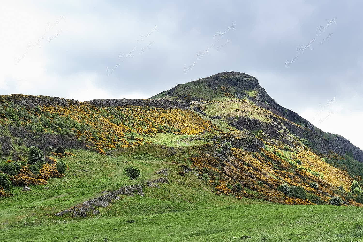 Arthur’s Seat from Salisbury Crags, Holyrood Park, Edinburgh, Scotland, UK