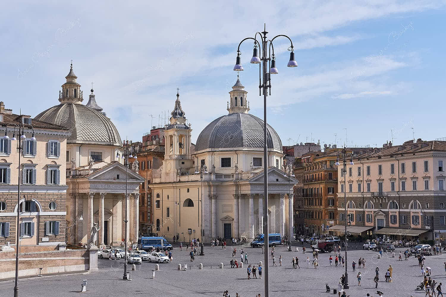 The awesome landscape of Piazza del Popolo, Rome, Italy