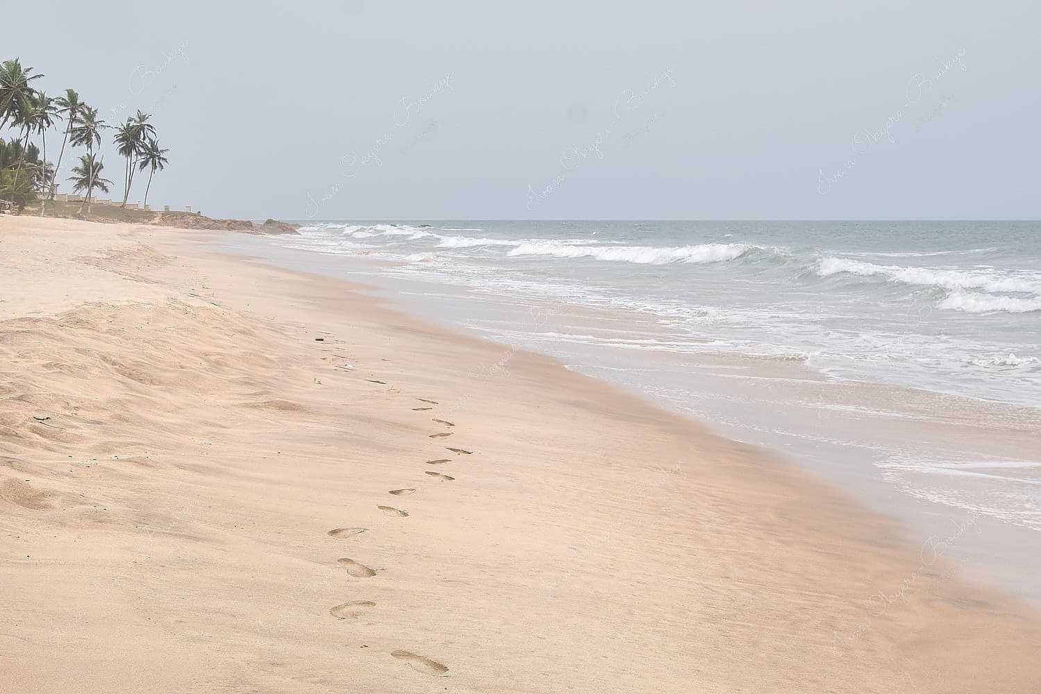 The golden sands of Tills No 1 Beach in Gomoa Fetteh, Ghana